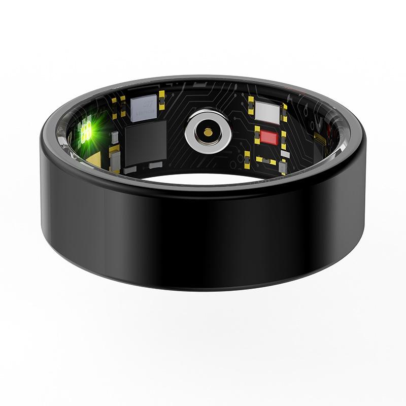 Smart Ring With Heart Rate Blood Oxygen Sleep & Sports Modes - Size 13 - Gold 12