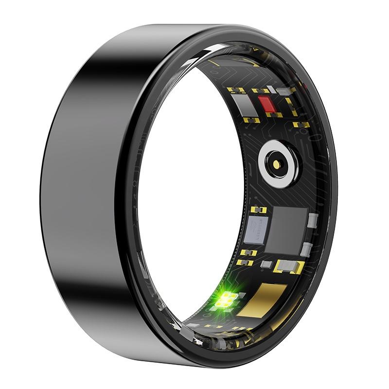 Smart Ring With Heart Rate Blood Oxygen Sleep & Sports Modes - Size 13 - Gold 14