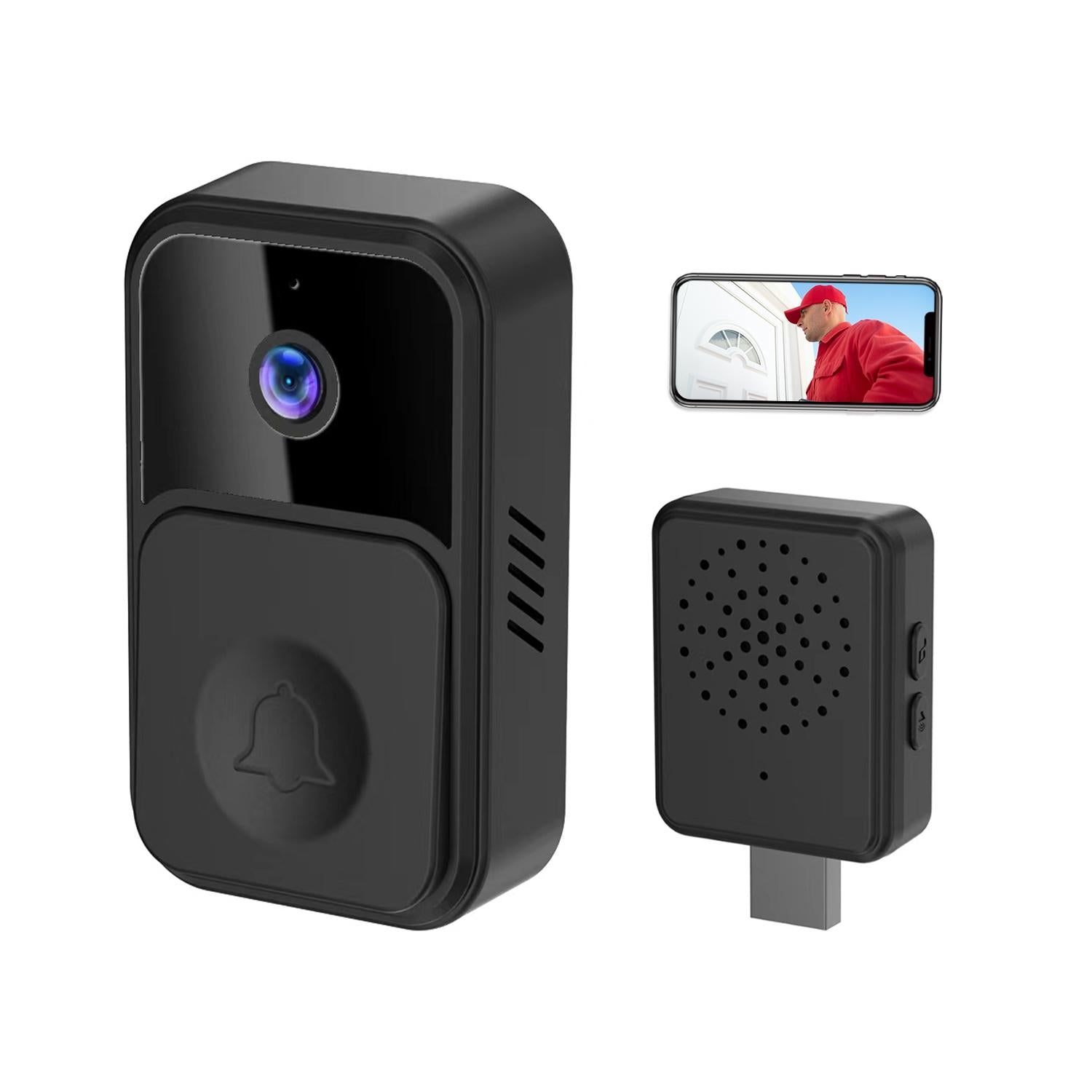 Wireless Smart Video Doorbell - 90 Degree Wide Angle - White 4
