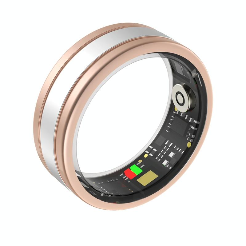 Smart Ring With Heart Rate Blood Oxygen Sleep Tracking - R18 Size 9 - Gold 5