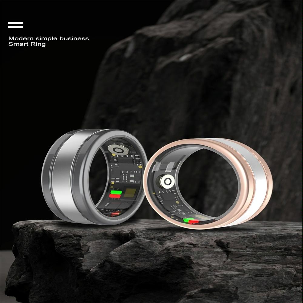 Smart Ring With Heart Rate Blood Oxygen Sleep Tracking - R18 Size 9 - Gold 11