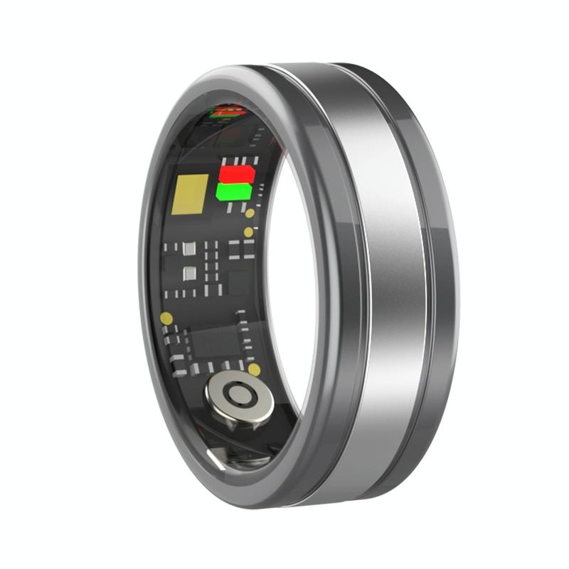 Smart Ring With Heart Rate Blood Oxygen Sleep Tracking - R18 Size 9 - Gold 12