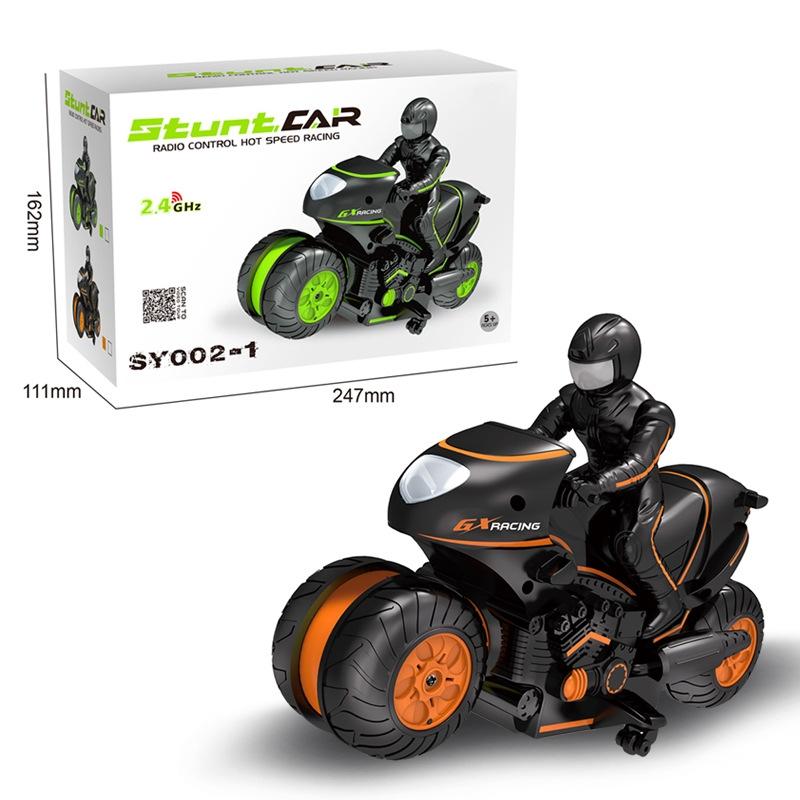 High-speed 2.4g Rc Motorcycle for Drifting and Off-road Riding - Black Orange 9