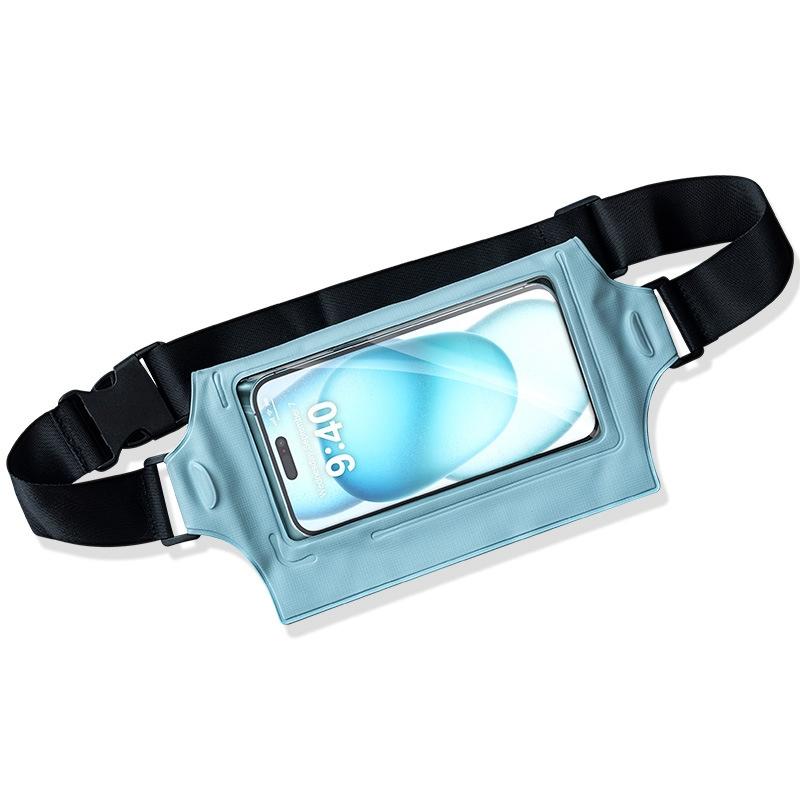 Waterproof Waist Bag For Mobile Phone And Sports - Gray Blue 11