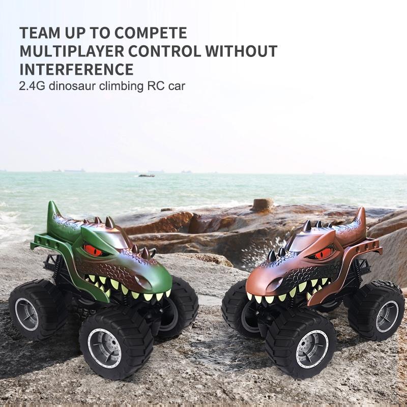 Remote Control Dinosaur Climbing Car - 2.4g - Brown 6