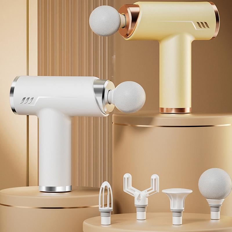 Silent Fascia Gun For Muscle Relaxation - High Frequency Vibration Massager - Khaki 10