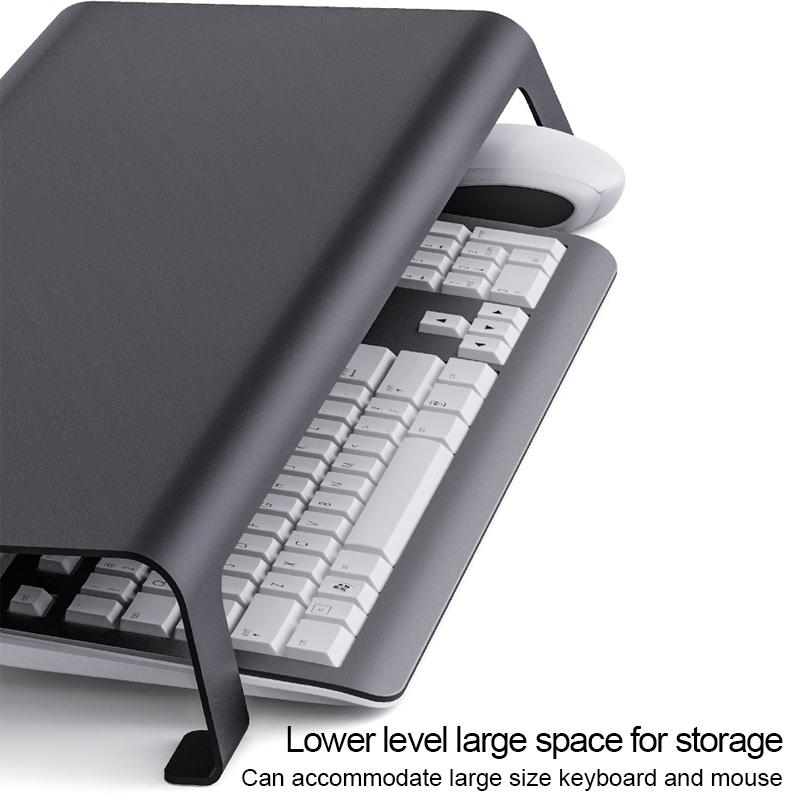 White Monitor Riser Bracket - Space-saving 6