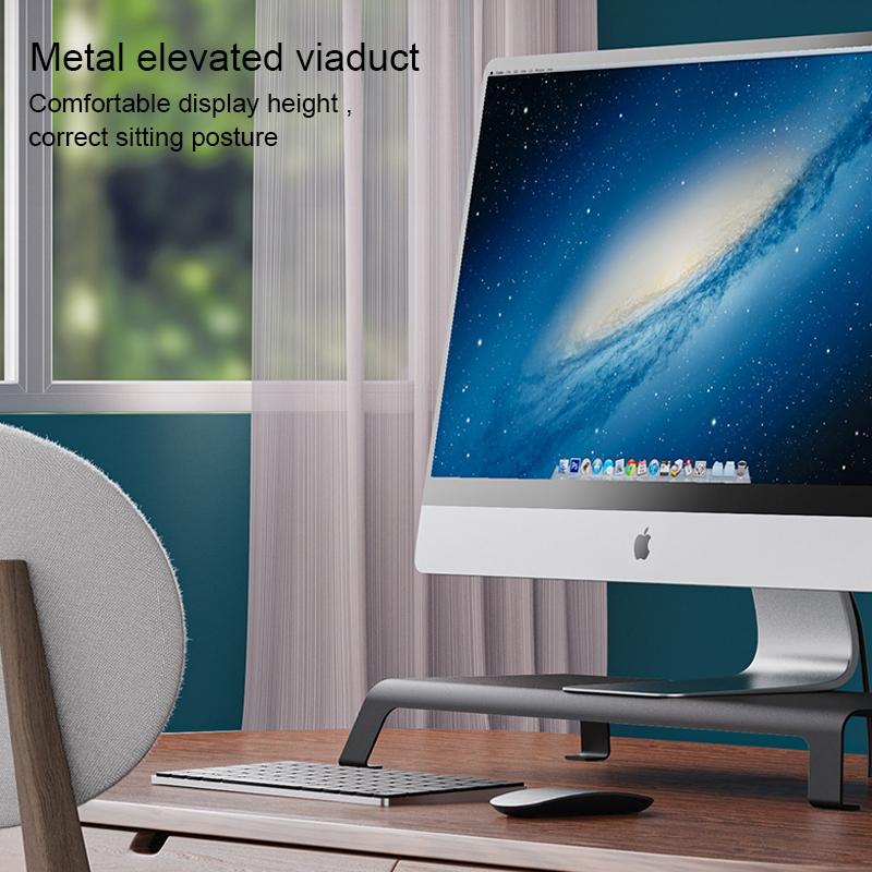 White Monitor Riser Bracket - Space-saving 8