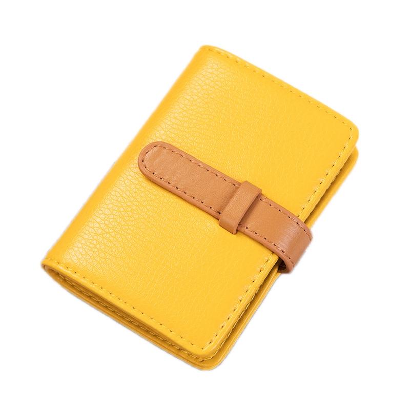 Portable Pu Leather Card Holder - Business & Credit Cards - Yellow 10