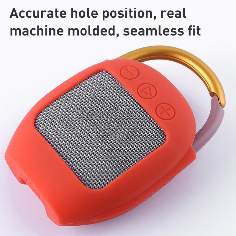 Silicone Protective Case for Jbl Clip 4 Bluetooth Speaker - Red 4