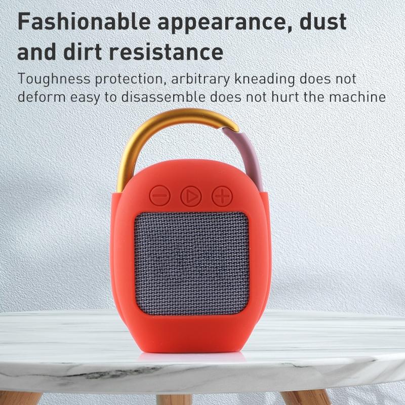 Silicone Protective Case for Jbl Clip 4 Bluetooth Speaker - Red 5