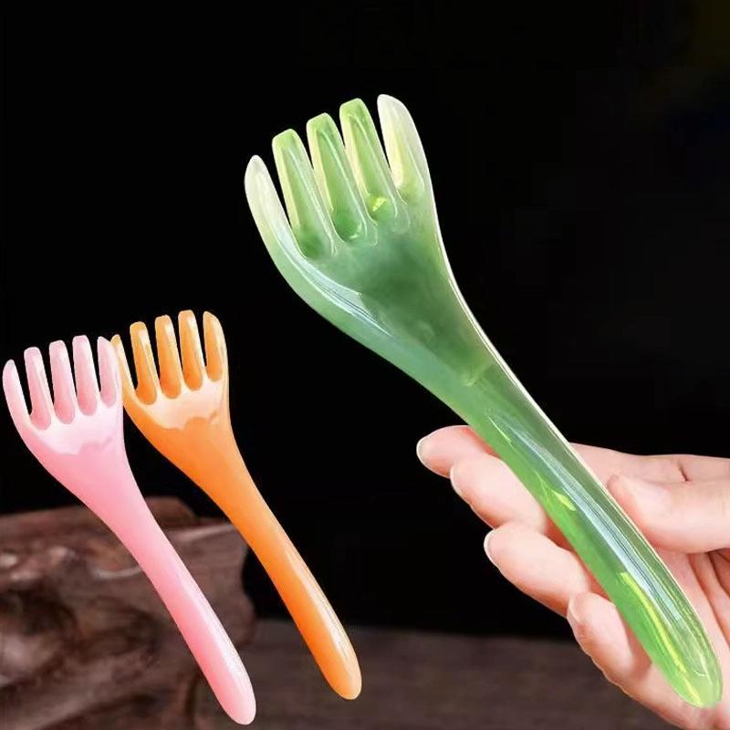Stress-Reducing Massage Comb 5 Claws Meridian Therapy - Yellow 5