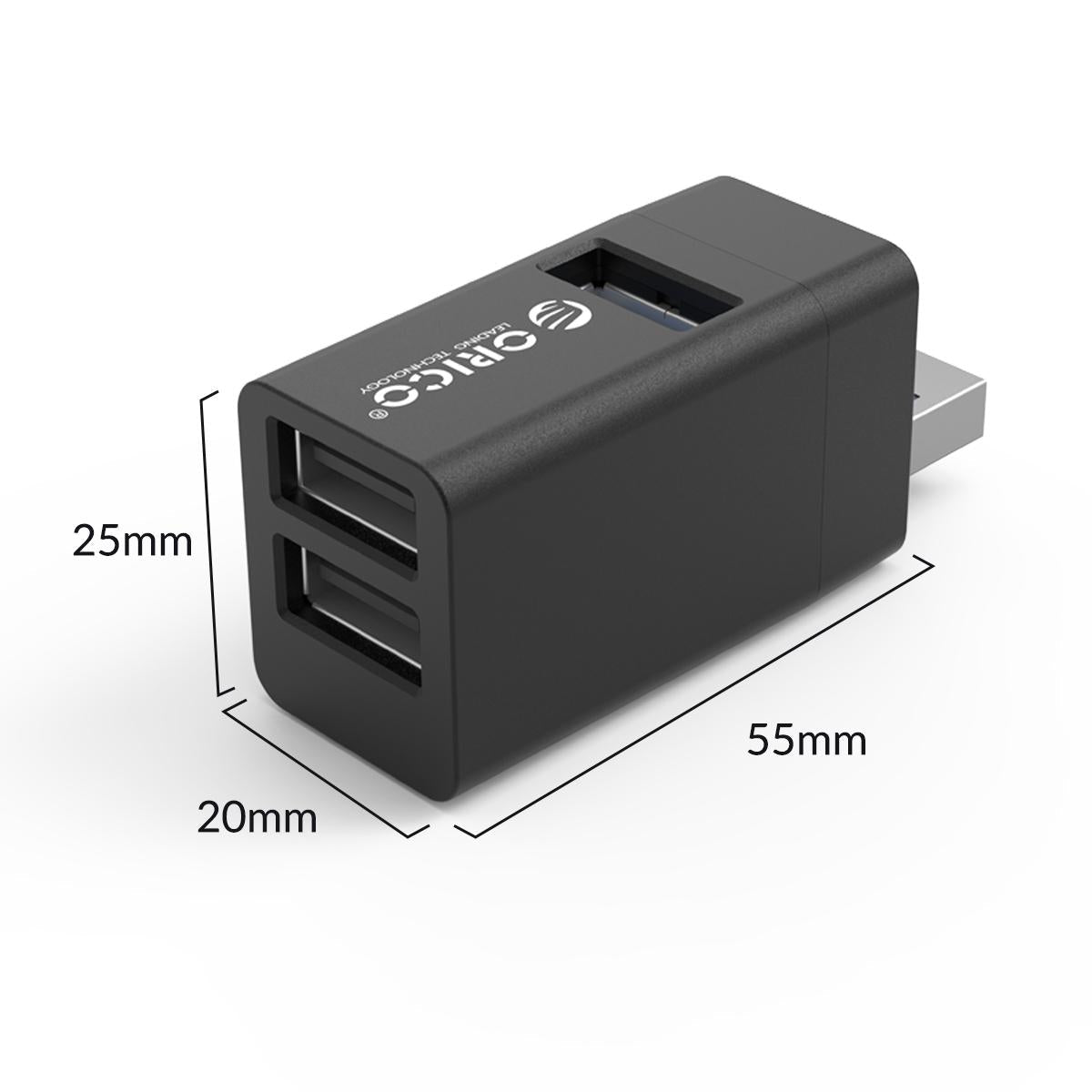 3-In-1 Usb Aluminum Mini Hub Adapter - Gray 3
