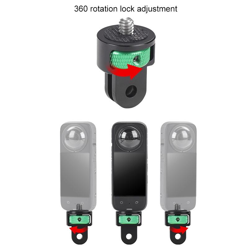 Universal 1 / 4 Inch Screw Action Camera Adapter - Adjustable - Green Black 4