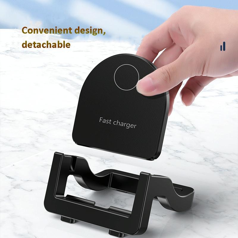 15W Vertical Wireless Fast Charger With Phone Holder - White 6
