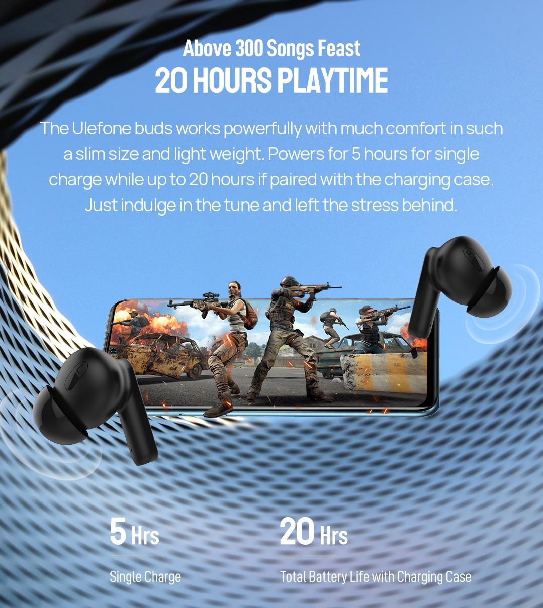 Ulefone True Wireless Bluetooth Earbuds - Tws - Black 8
