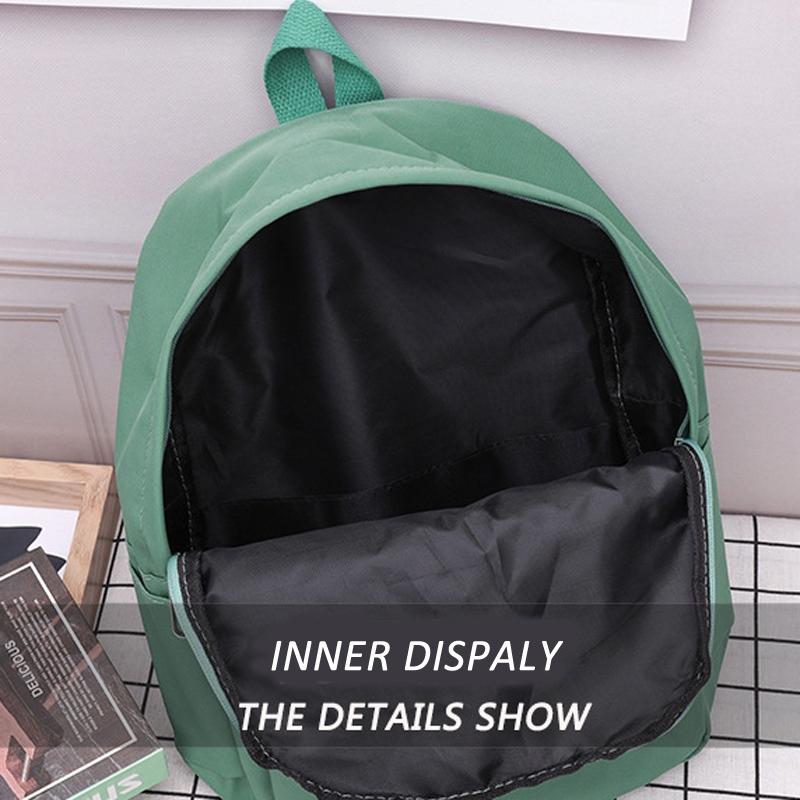 Simple Women Travel Backpack Solid Colour - Green 5