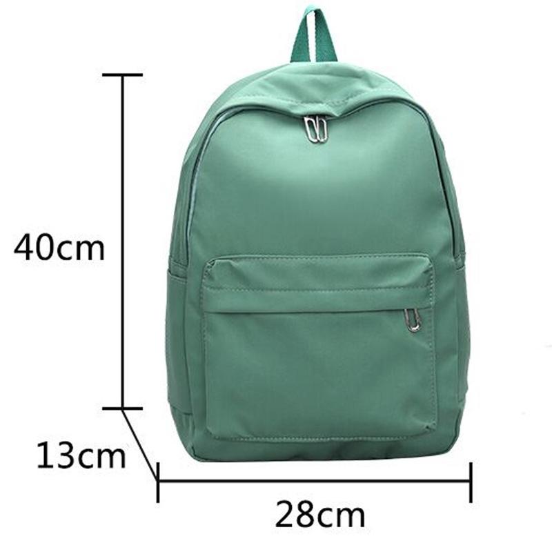 Simple Women Travel Backpack Solid Colour - Green 9