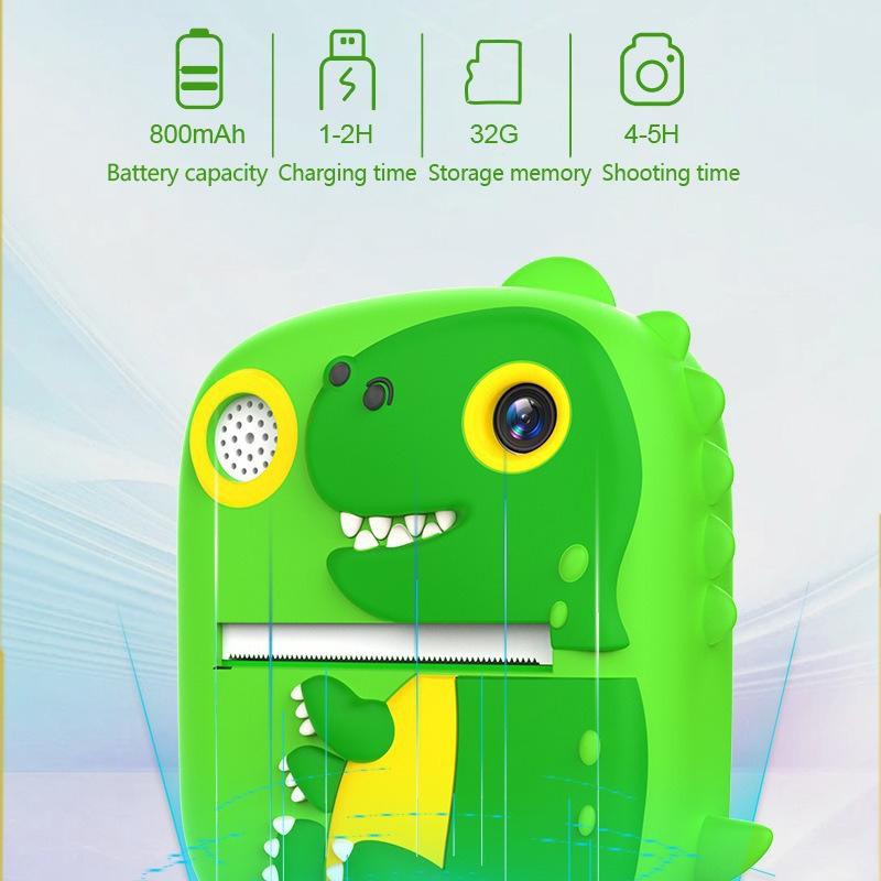 Instant Printing Camera with 2.4 Hd Screen and 32gb Tf Card - Green 10