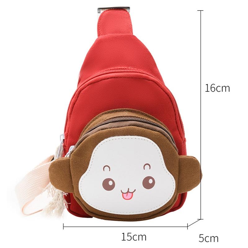 Adorable Monkey Crossbody Bag For Kids - Red 3