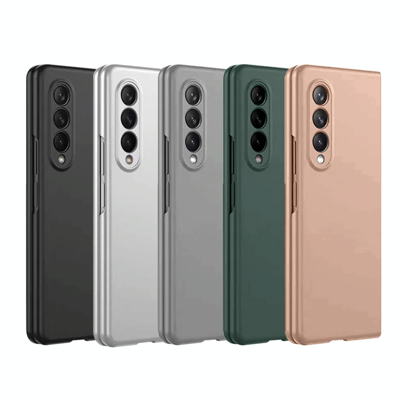 For Samsung Galaxy Z Fold4 5G Foldable Metal-Look Phone Case - Silver 3