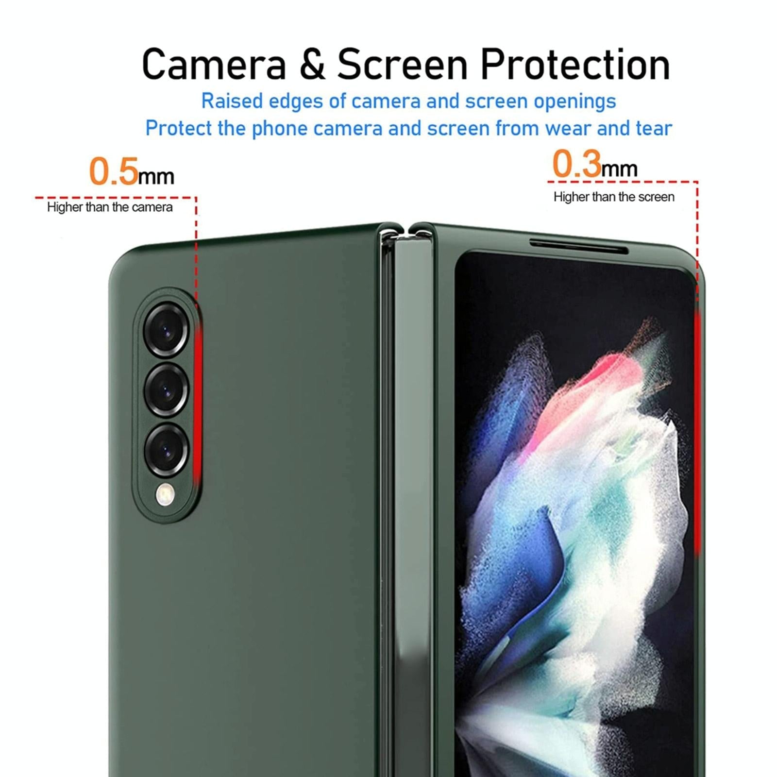 For Samsung Galaxy Z Fold4 5G Foldable Metal-Look Phone Case - Silver 8