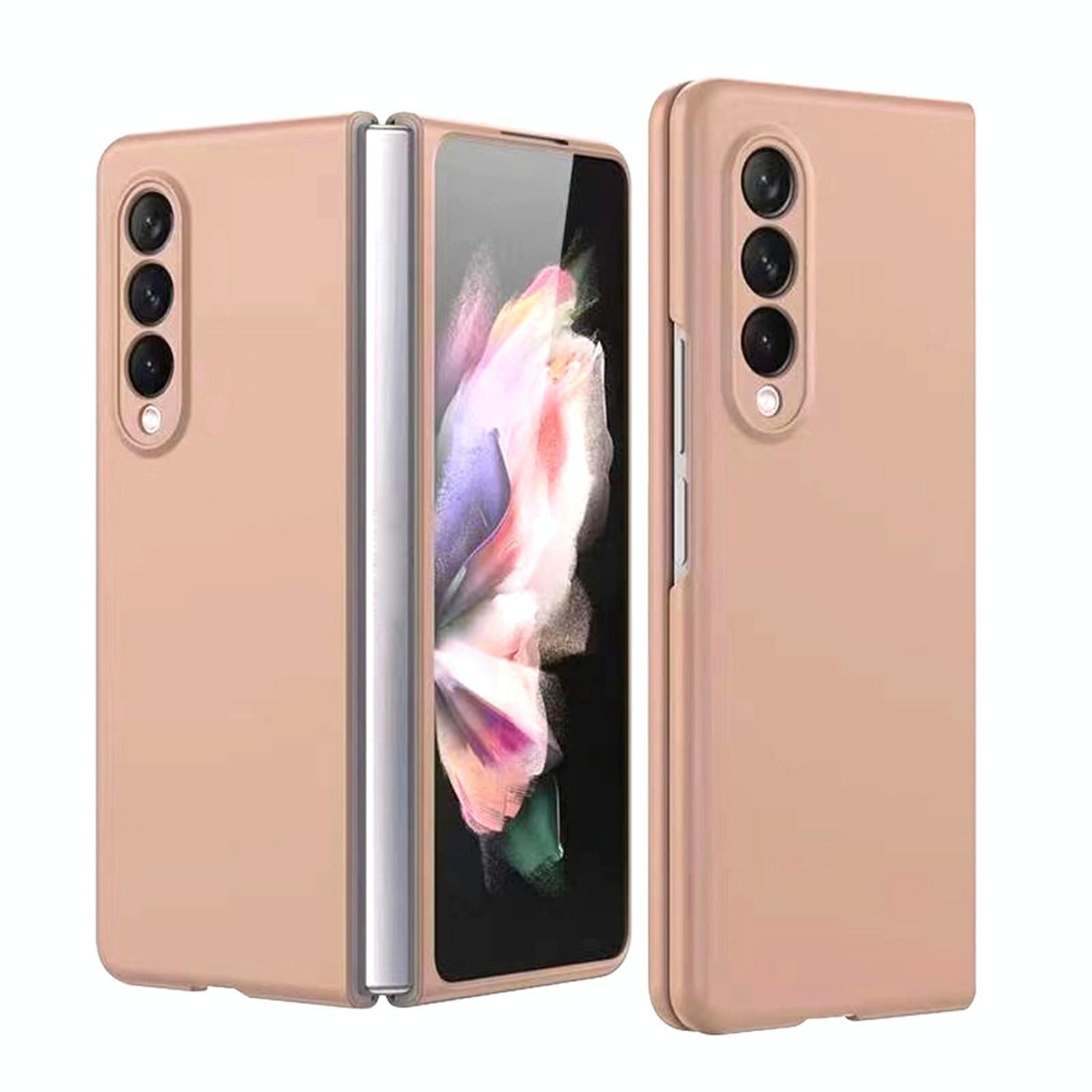 For Samsung Galaxy Z Fold4 5G Foldable Metal-Look Phone Case - Silver 12