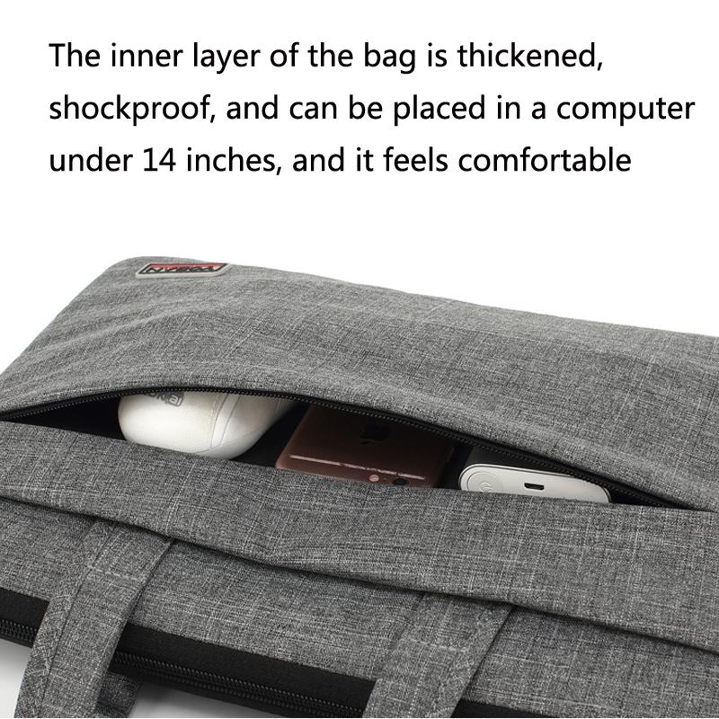 Waterproof Casual Laptop Bag For Business - 14 Inch Dark Gray 6