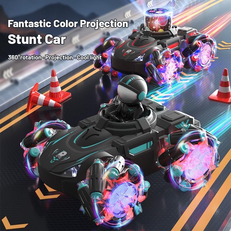 Stunt Remote Control Car with 2.4g Magic Projection - Colourful - Black Red 14