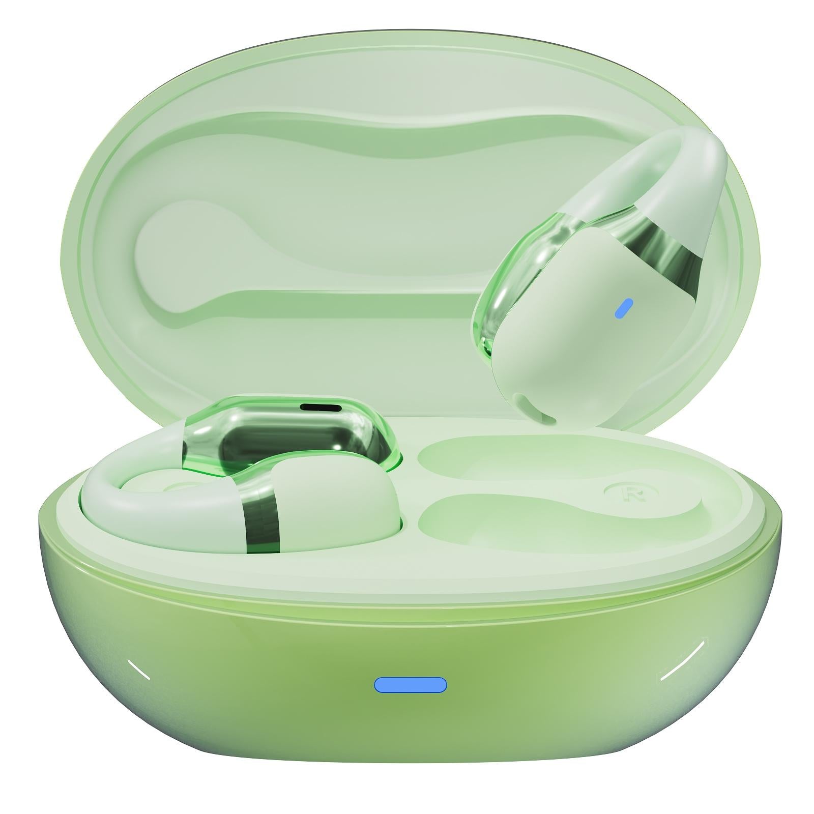 Wireless Sports Bluetooth Earphones with Air Conduction - F16 Tws - Green 12