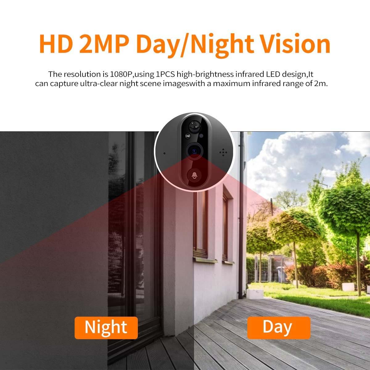 Smart Digital Door Viewer With 1080P Resolution Wide Angle Pir & Night Vision - Silver 6