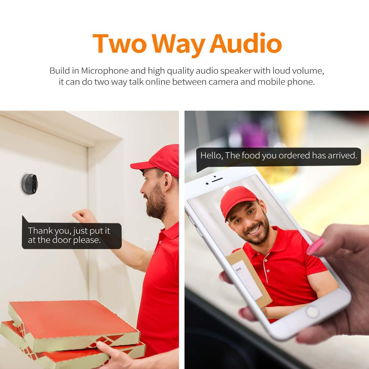 Smart Digital Door Viewer With 1080P Resolution Wide Angle Pir & Night Vision - Silver 9