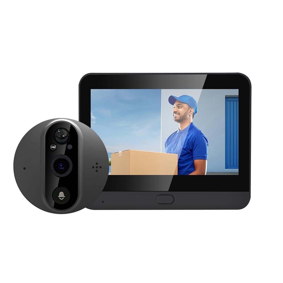 Smart Digital Door Viewer With 1080P Resolution Wide Angle Pir & Night Vision - Silver 12