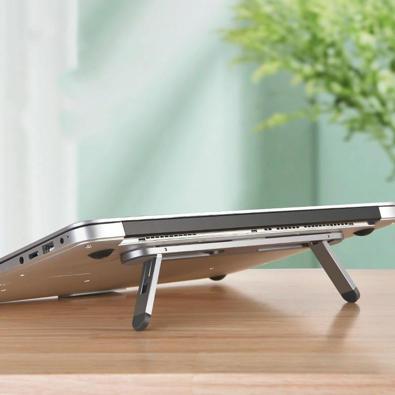 Foldable Laptop Stand with Fan and Heater - Portable and Adjustable - Gray 11