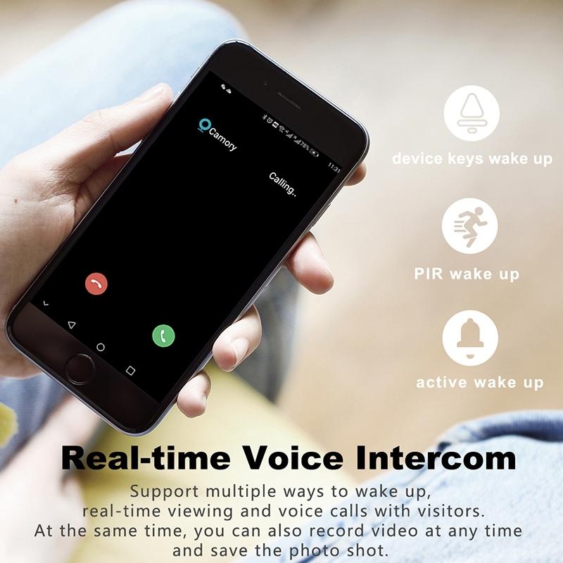 Wireless Smart Doorbell With Two-Way Intercom & Night Vision - Battery Powered - White 12