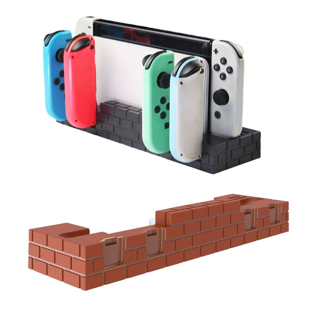 Oled Power Bracket with Game Card Storage - Compact Design - Black 12