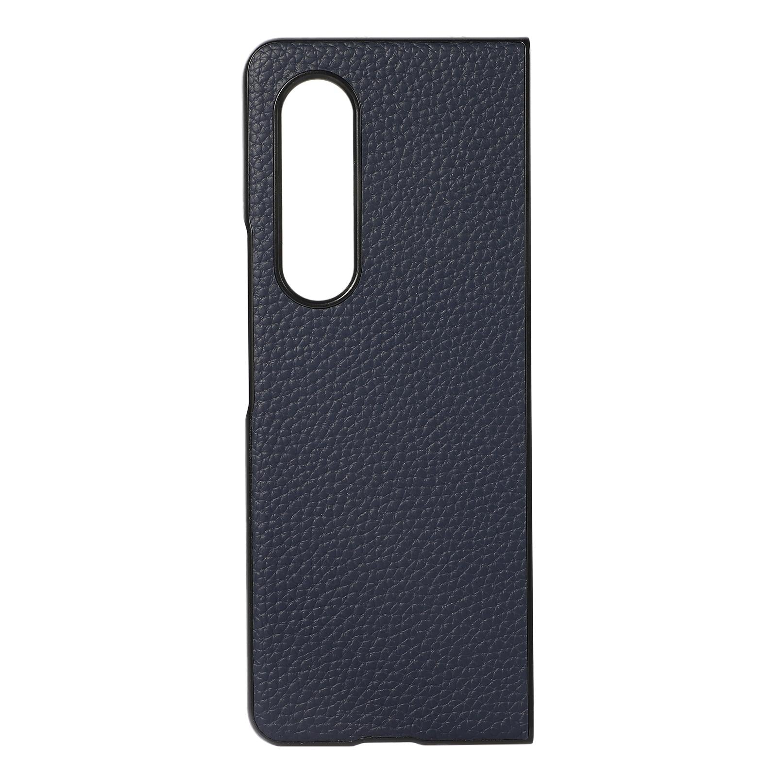 For Samsung Galaxy Z Fold4 5G Litchi Texture Case - Two Tone - Red 14