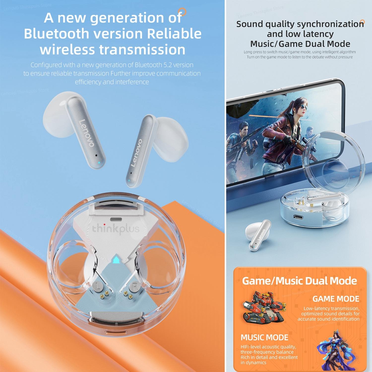 Wireless Bluetooth 5.2 Earbuds with Noise Reduction and Mic - White 8