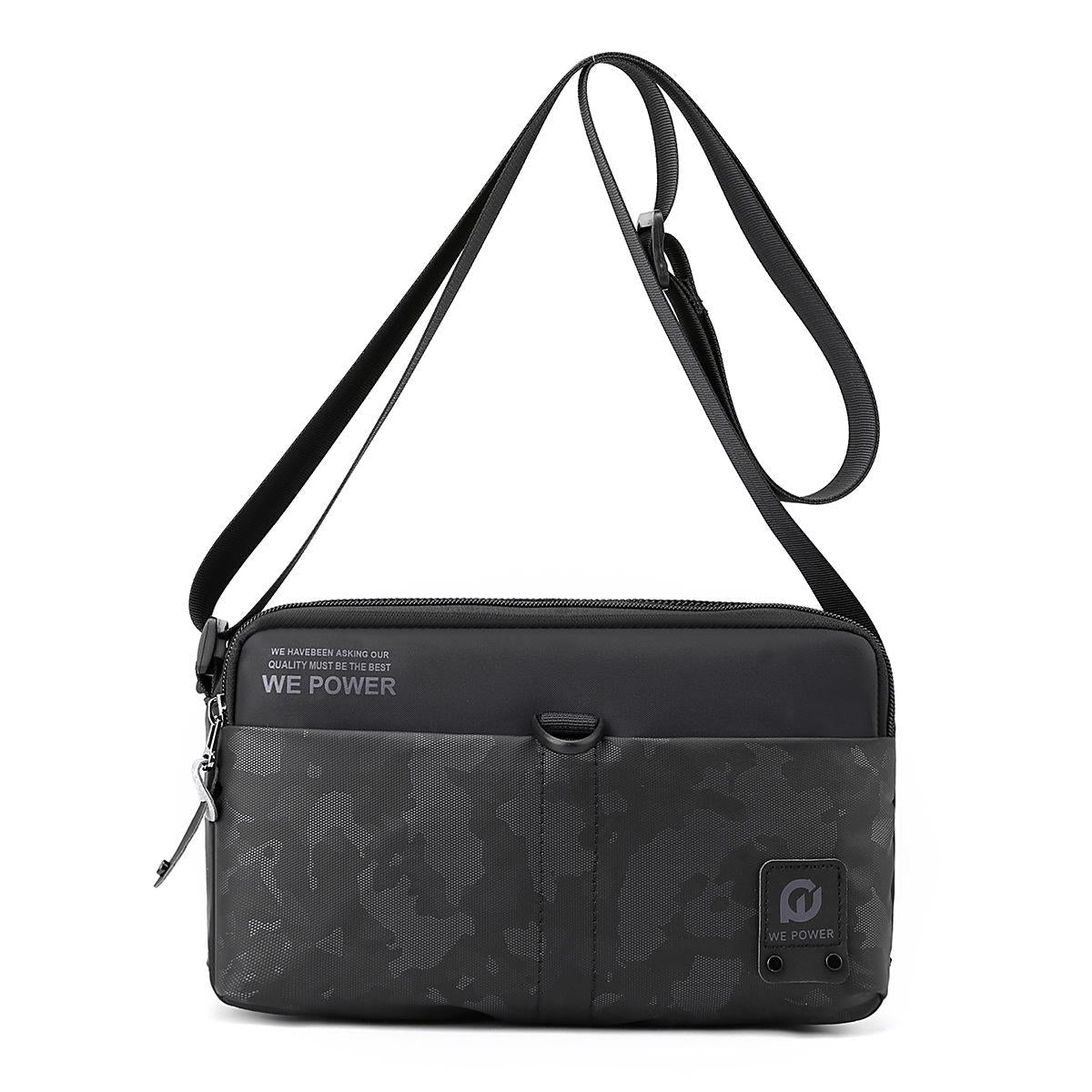 Men Oxford Cloth Crossbody Bag Outdoor Sports Shoulder Bag - Grey 10