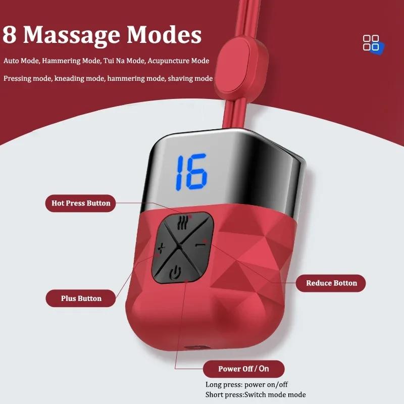 Portable Ems Neck Massager For Shoulder & Cervical Therapy - Red 7