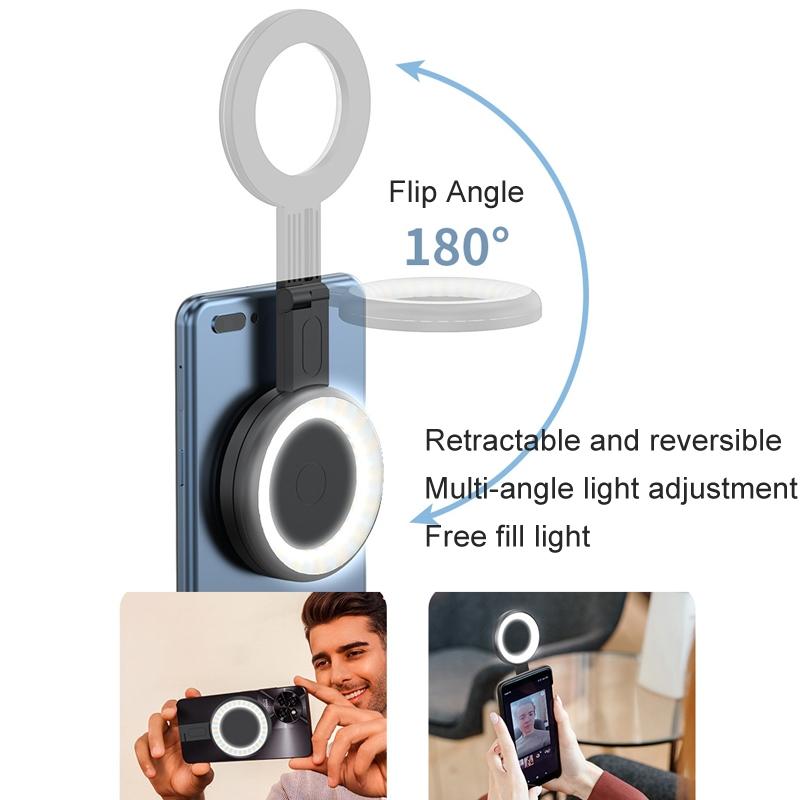 Portable Magnetic Cell Phone Fill Light - Black 13