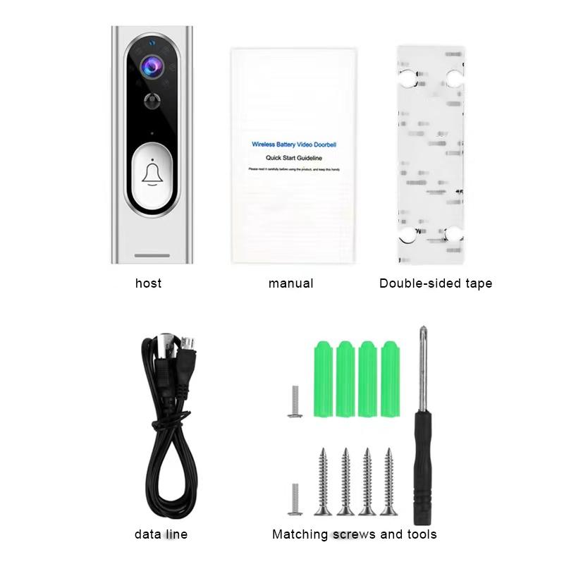 Smart Wireless Video Doorbell With Night Vision & Motion Detection - White 3