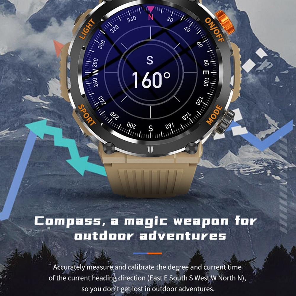 1.46 Inch Round Screen Bluetooth Smart Watch Support Health Monitoring & 100+ Sports Modes - Black 9