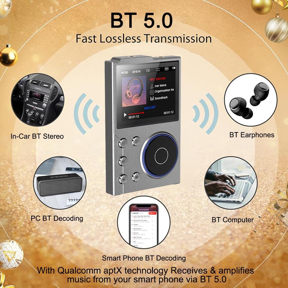 2.4 Inch Hifi Bluetooth Music Player Dsd256 Mastering Sound Quality 16Gb+16Gb Memory - Black - 16Gb 9