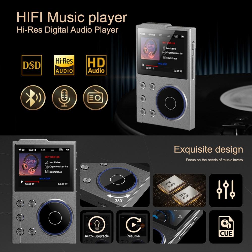 2.4 Inch Hifi Bluetooth Music Player Dsd256 Mastering Sound Quality 16Gb+16Gb Memory - Black - 16Gb 11