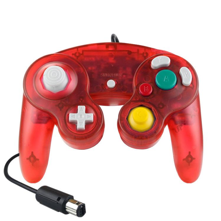 5 Piece Wired Game Controller for Nintendo Ngc - Transparent Blue 12