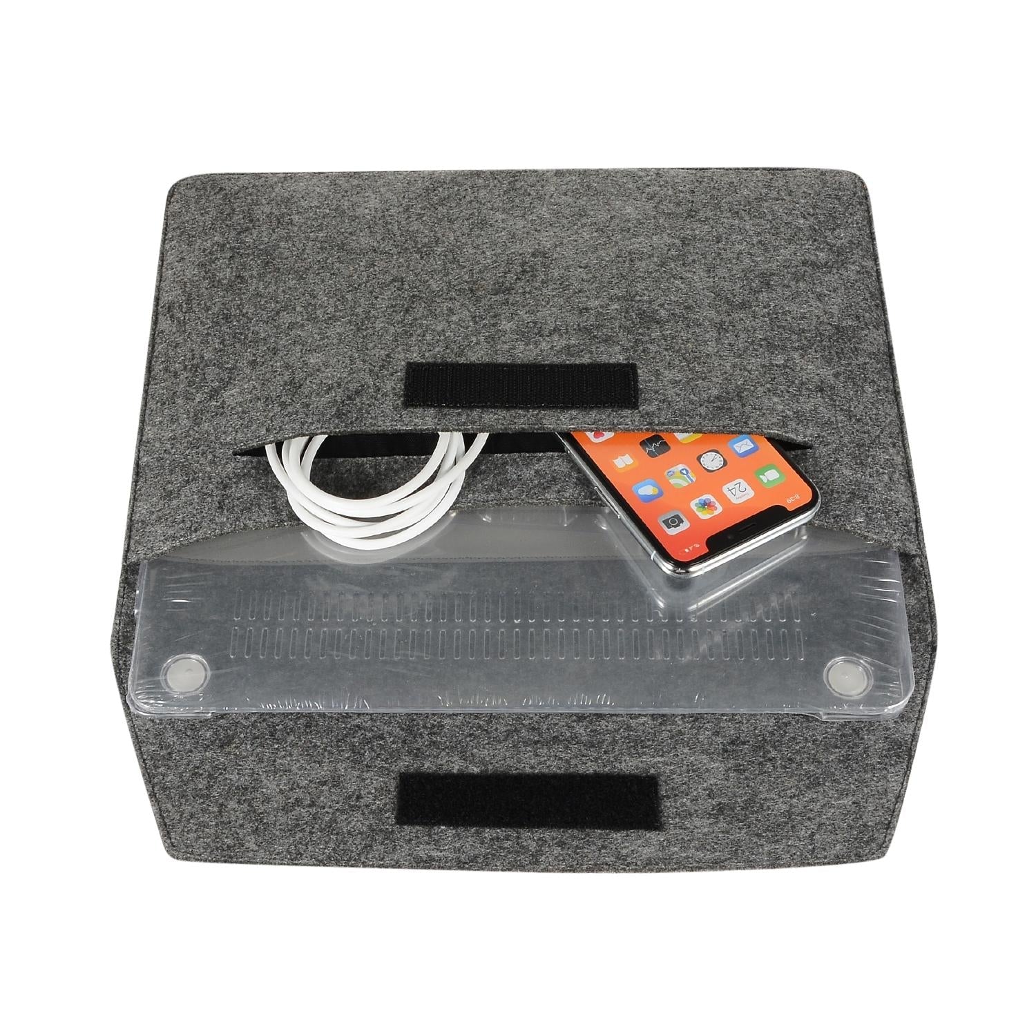 12 Inch Felt Liner Computer Bag for Notebook Protection - Grey 3