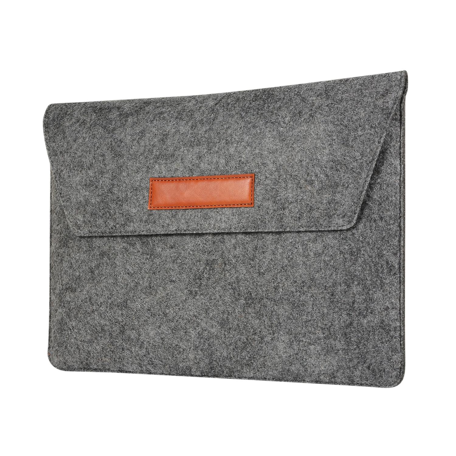 12 Inch Felt Liner Computer Bag for Notebook Protection - Grey 9