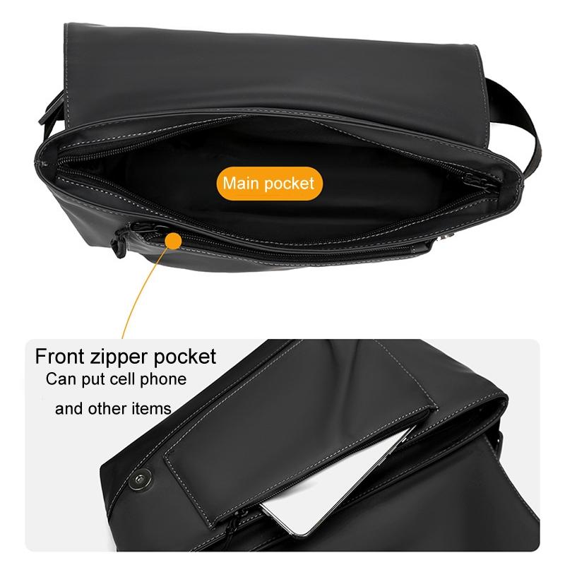 Waterproof Men Crossbody Backpack Gray 6