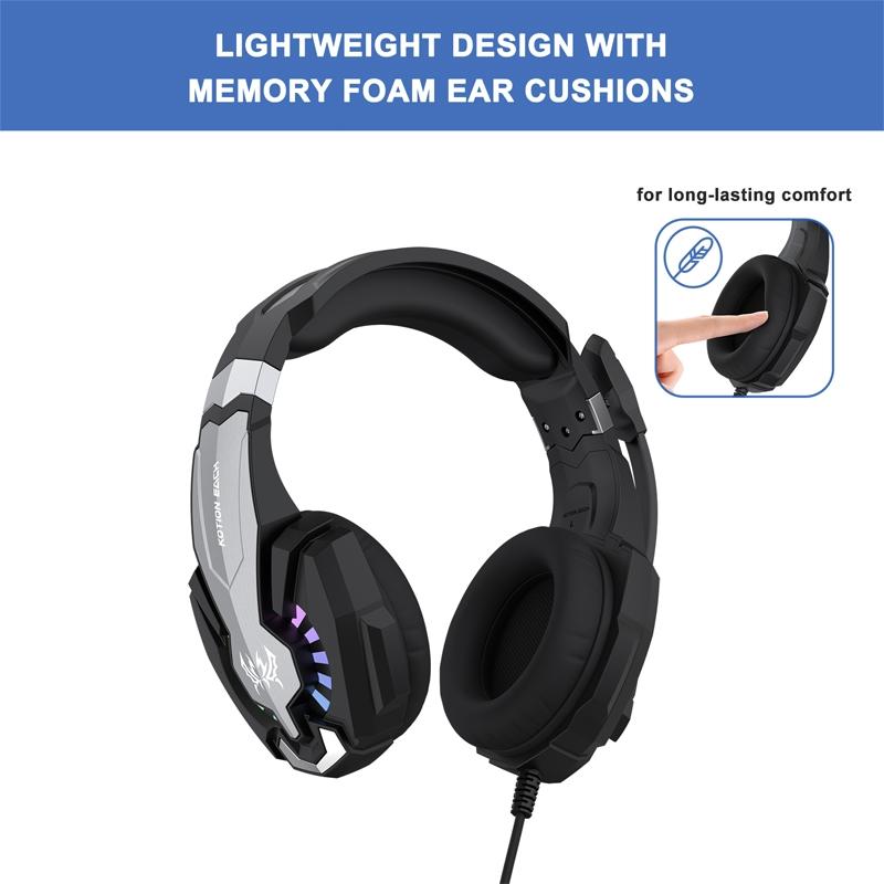 2.1M Gaming Headset With Mic Kotion Each G9000 Plus - Black White 4